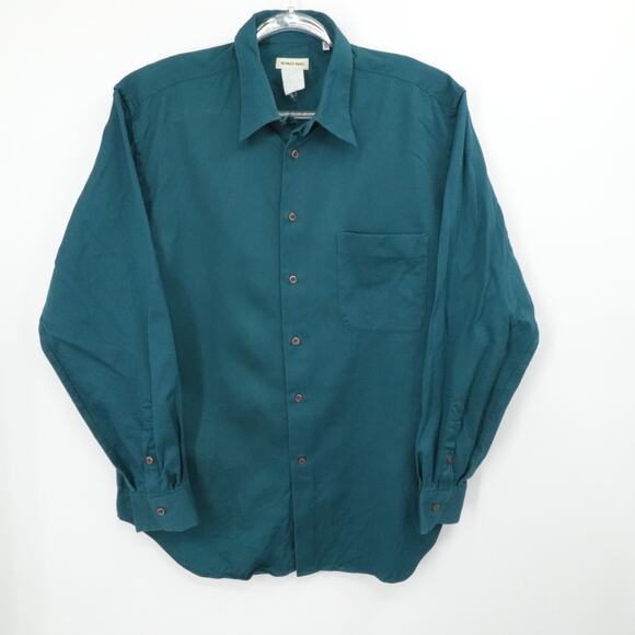 Romeo Gigli Other - Romeo Gigli Shirt Mens 42 Green Textured Luxury Business Office Button Pock